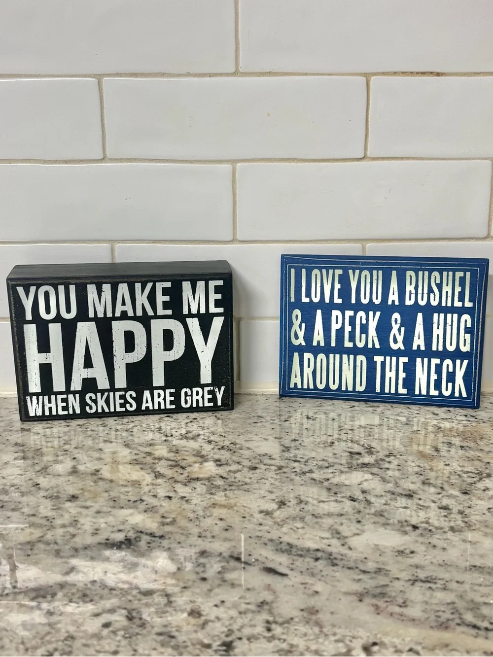 🎒BTS SALE📚 Primitives by Kathy Rustic Wood Quote Signs Set of 2 Farmhouse Decor